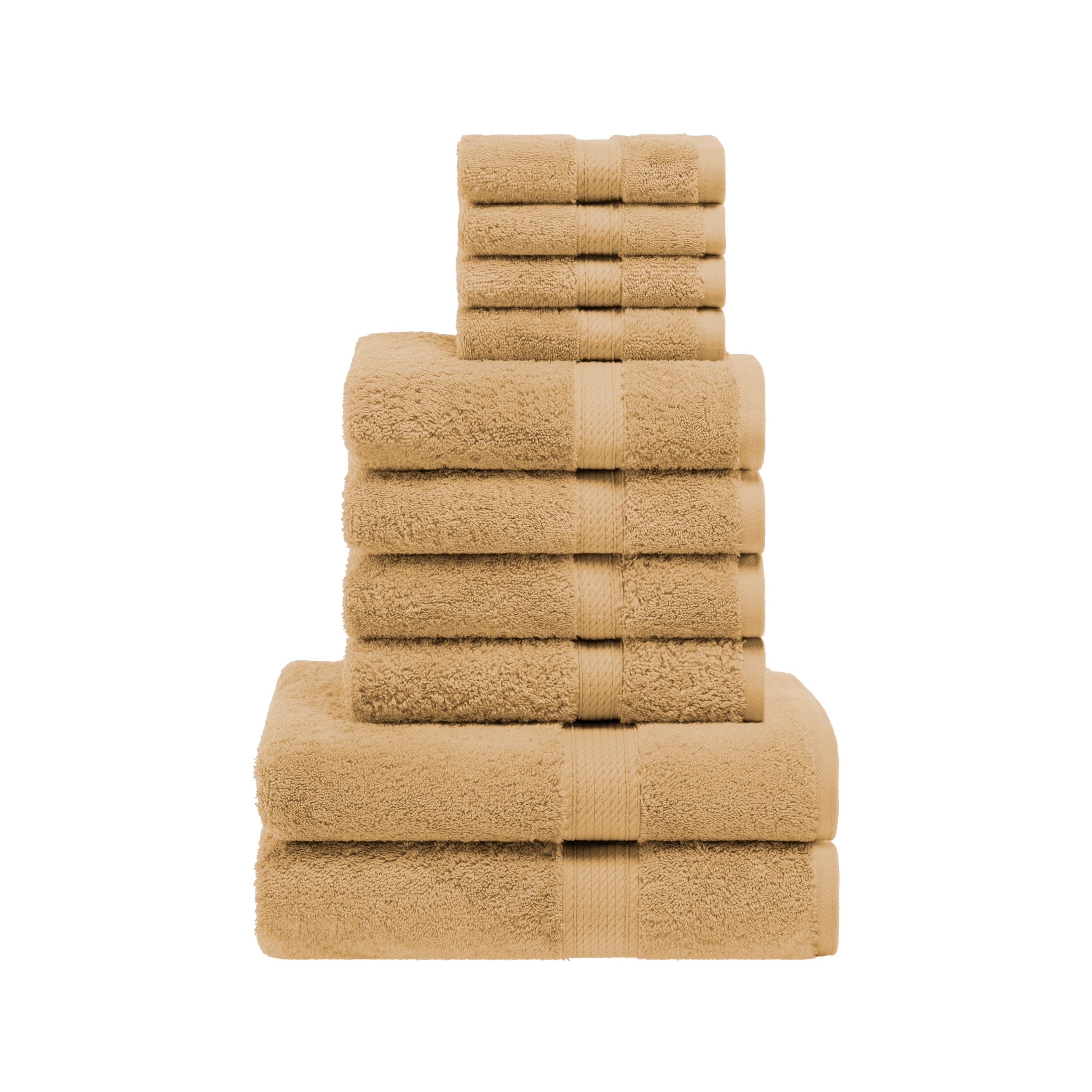 Superior Egyptian Cotton Heavyweight Solid Plush Towel Set - On