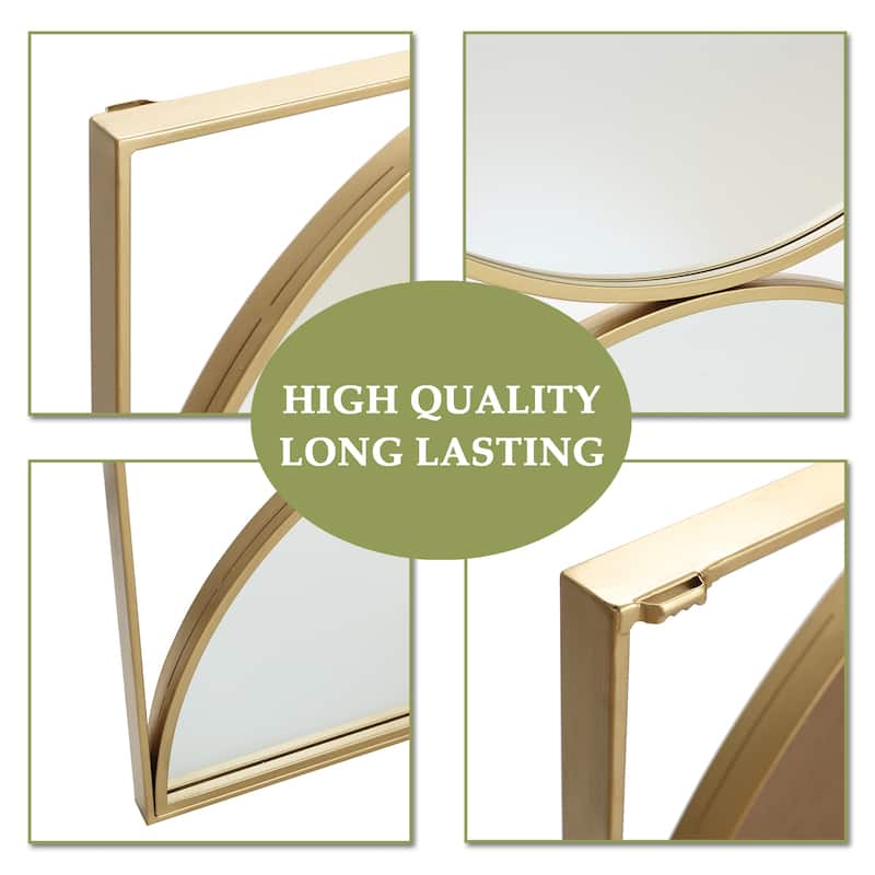 Gold Hourglass Frame Metal Modern Accent Wall Mirror - 35.98" H x 24" W x 0.98" D