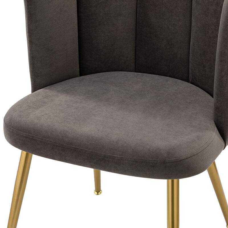 Anjela Comfy Dining Furniture Set 0f 4 with Metal Legs by HULALA HOME