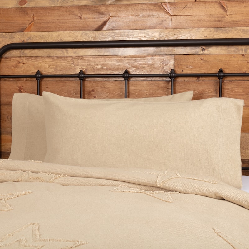 Burlap Pillow Case Set