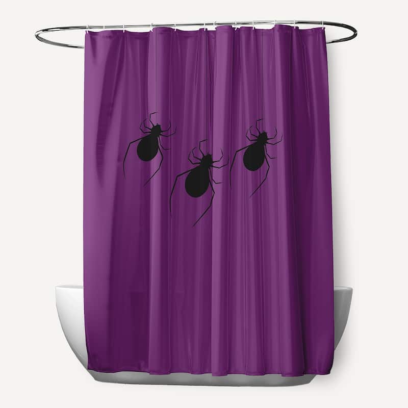 Hanging Spiders Shower Curtain - Amethyst