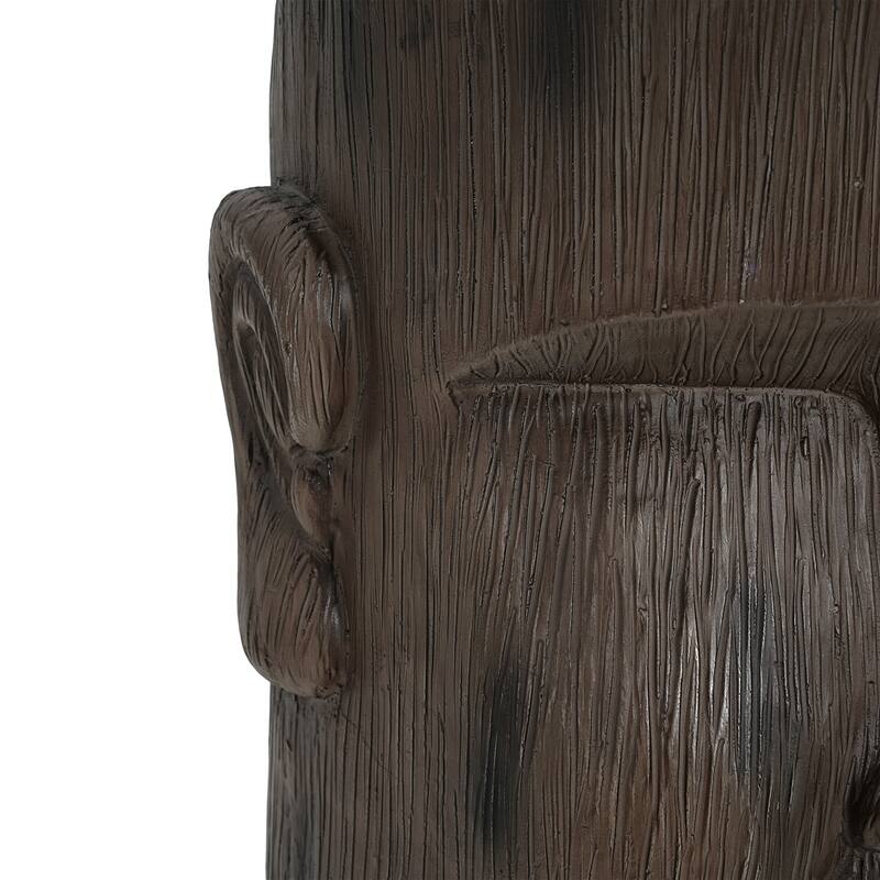 Christopher Knight Home - Evadne Outdoor Ancient Moai Head MGO Side Table with Hand-Finished Texture