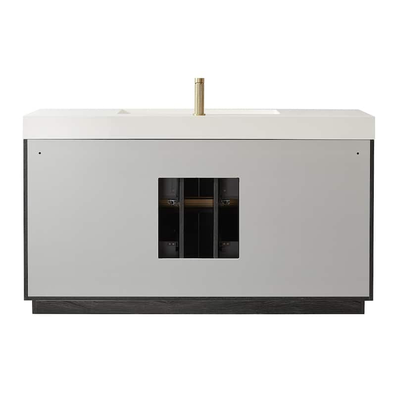 Huesca Bath Vanity with Composite Integral Sink Top without Mirror