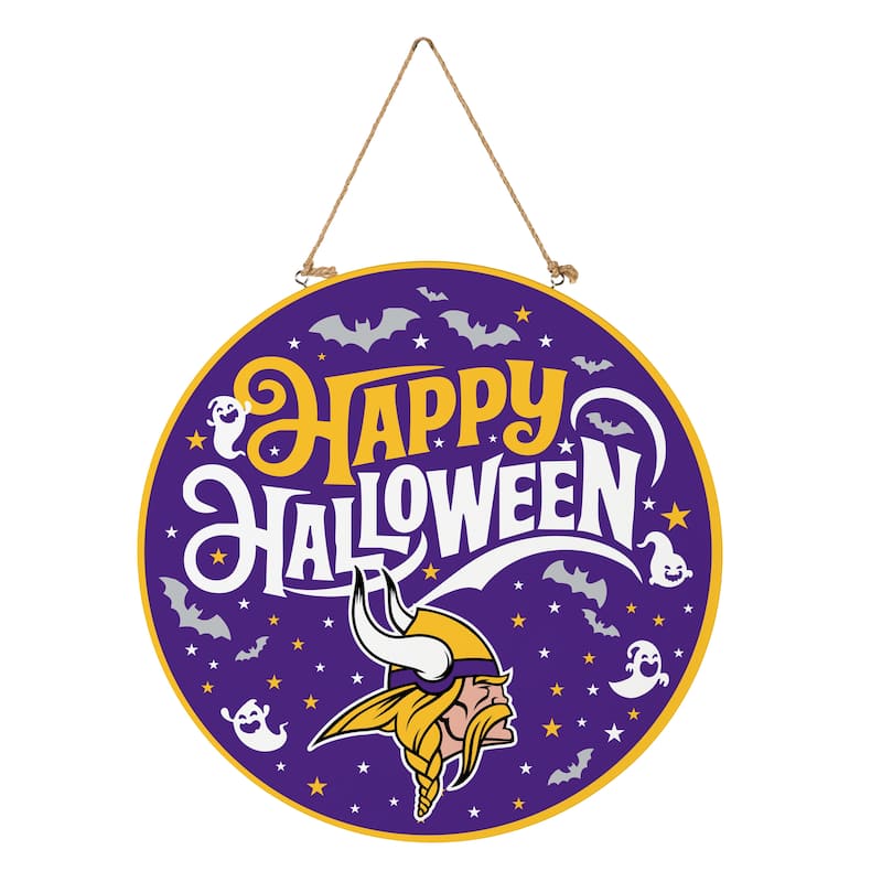 Minnesota Vikings 18" x 18" Halloween Door Décor Wall Sign