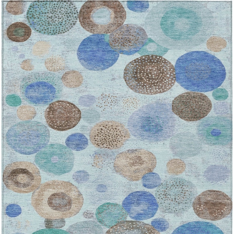 HomeRoots Geometric Transitional Rectangle Outdoor Rug