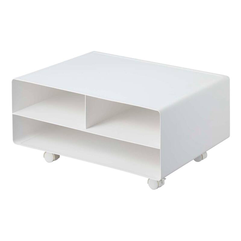 Yamazaki Home Rolling Printer Stand, Steel, Holds 59.4 lbs, Minimal Assembly - L 14.57 x W 18.9 x H 7.48 inches