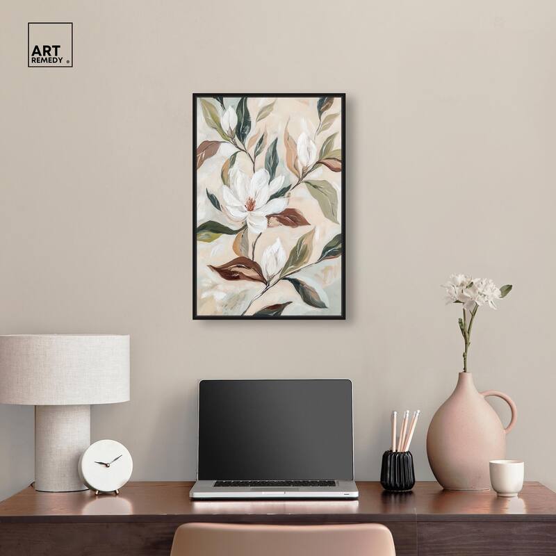Soft Magnolia I Canvas by Art Remedy