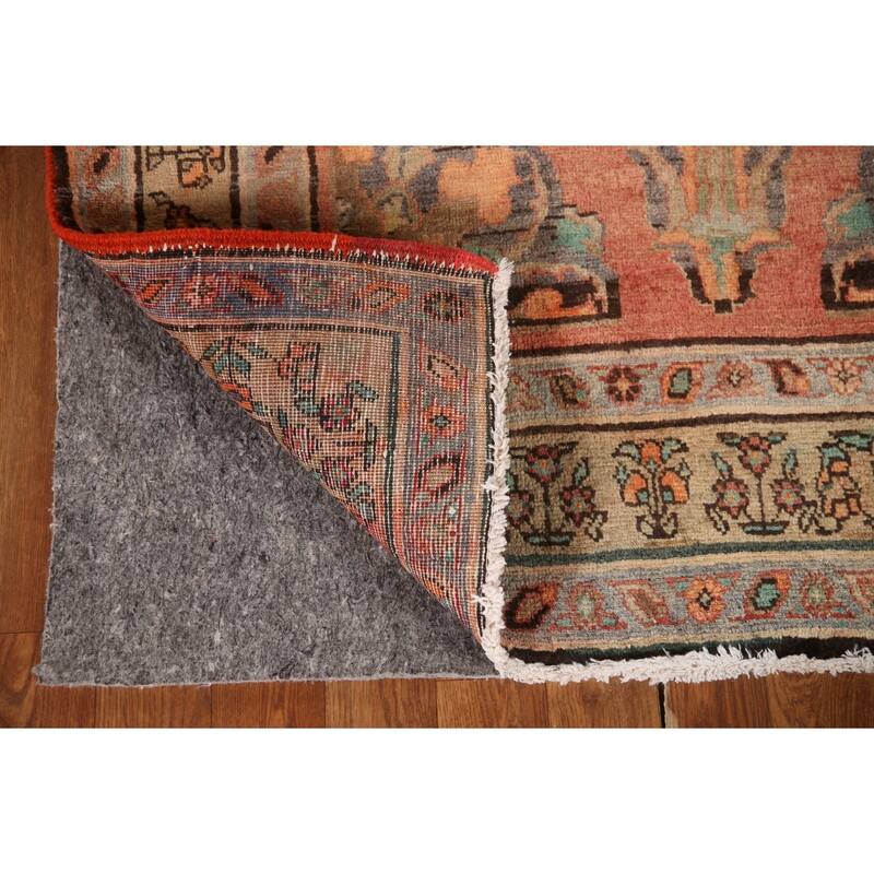 Tabriz Persian Vintage Runner Rug Handmade Wool Carpet - 3'8"x 11'4"