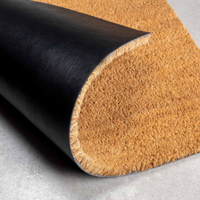Front Door Mat Coir Coco Fibers Rug 24x13 Inch Natural