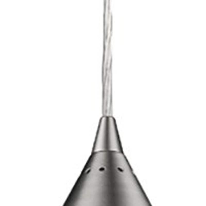 HomeRoots Silver Hanging Light with Glass Studs - 4.5' X '11' X '4.5