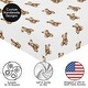 preview thumbnail 5 of 4, Sweet Jojo Designs Boho Teddy Bear Boy, Girl, Gender Neutral 2 Pack Fitted Crib Sheets -Taupe Plaid & Brown, Watercolor, Classic