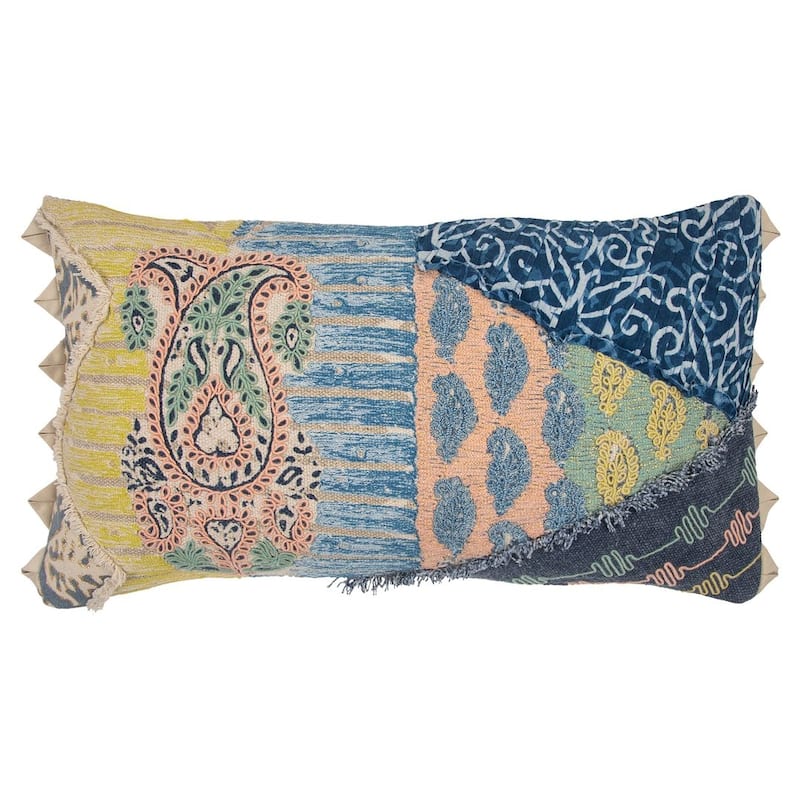 Navy Abstract Decorative Pillow