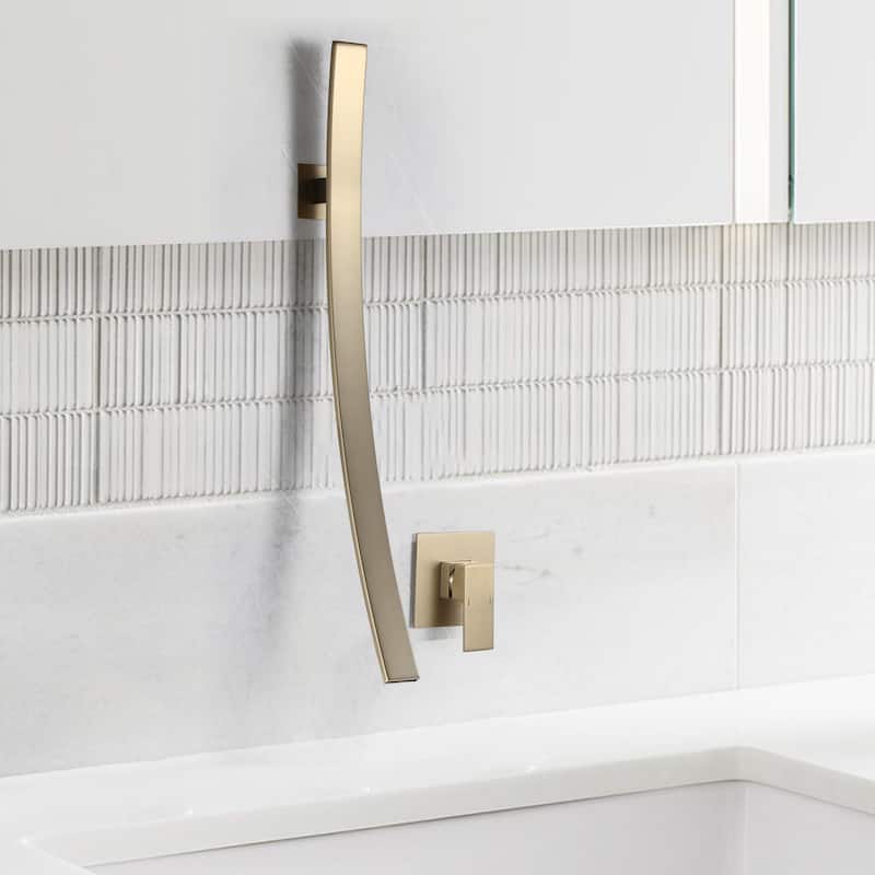 Rbrohant Creative Wall Mounted Waterfall Sink Faucet