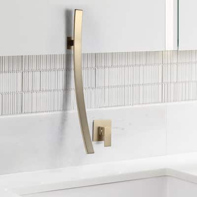 Rbrohant Creative Wall Mounted Waterfall Sink Faucet