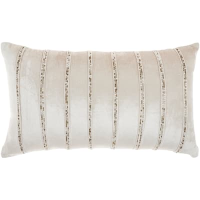 Mina Victory Sofia Striped Throw Pillow , ( 12" x 21" )