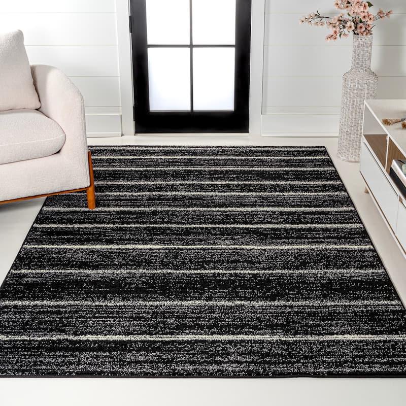 JONATHAN Y Alia Minimalist Stripe Area Rug