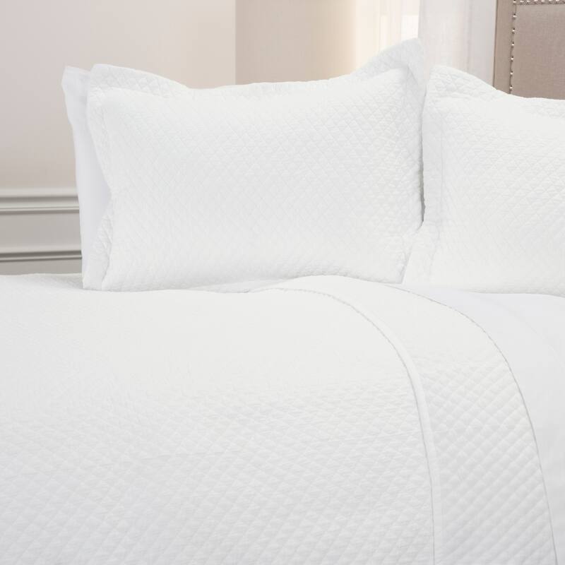 Lydia White Diamond Cotton Sham