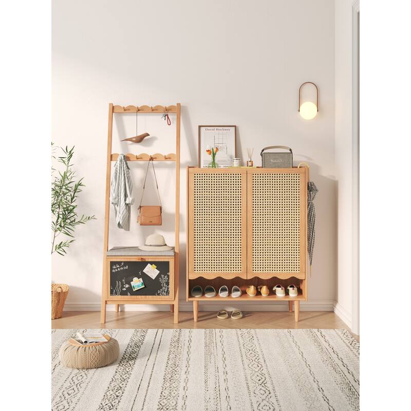 JASIWAY 16 Pair 2 Door Shoe Storage Cabinet with Doors