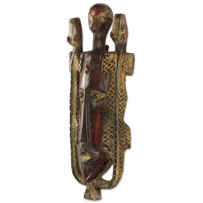 Novica Handmade Twin s African Wood Mask