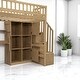 preview thumbnail 18 of 21, Twin Size Loft Bed with Staircase, L-Shaped Desk bed, LED Lights, Shelves & Cabinets, Space-Saving Workstation Bed Frame