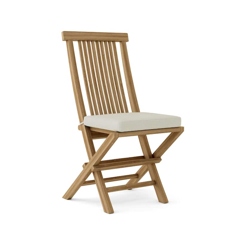 Bristol Teak Outdoor Dining Chair - Foldable (Set of 2) - N/A