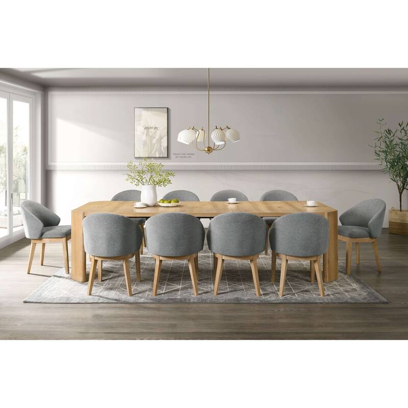 Casper Kepler Driftwood Solid Wood Modern Dining Table with Leaf