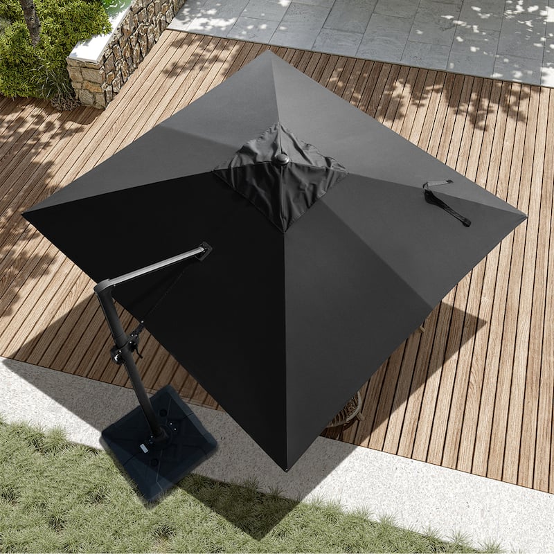 Outdoor Patio Umbrella 9 FT x 11 FT Cantilever-Offset Umbrella