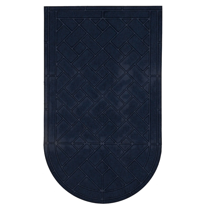 Mohawk Home Diagonal Pavers Arched 3' X 5' Door Mat - Blue