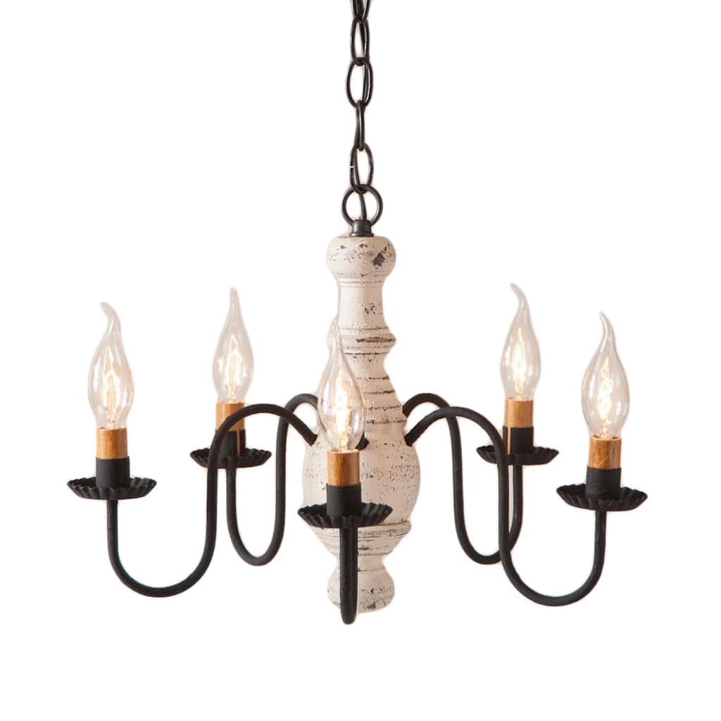 Lancaster Chandelier In Vintage White - 13.5 X 17 X 17 inches