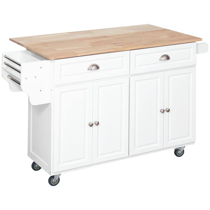 Rolling Kitchen Island On Wheels(no include stool)