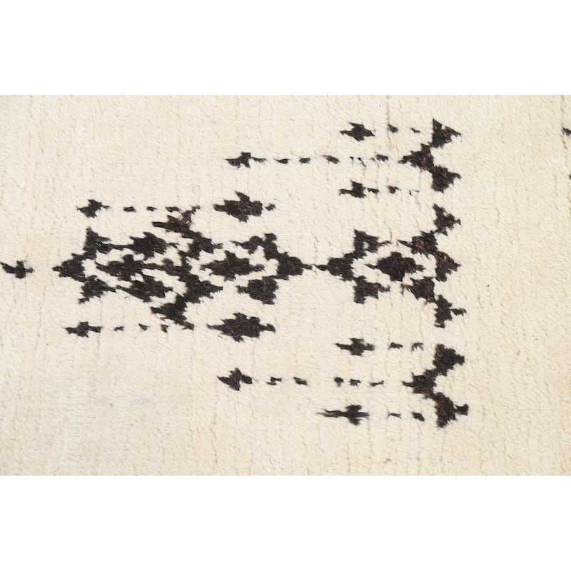 Vegetable Dye Moroccan Berber Oriental Wool Area Rug Handmade Carpet - 5'2" x 8'1"
