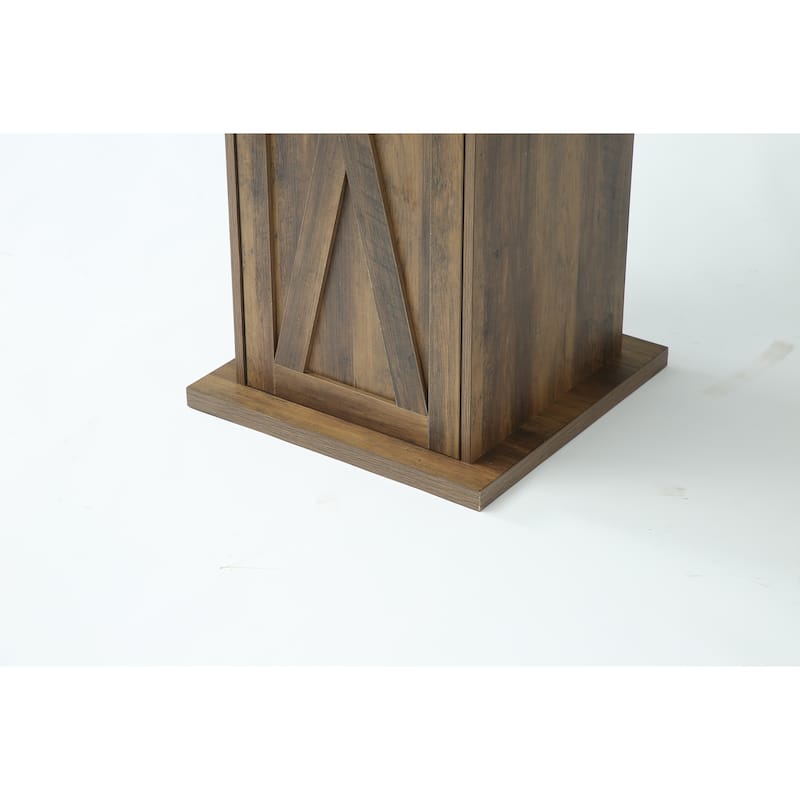 Brown 4-Tier High Bar Table, Vintage Square 39.37" High Pub Table