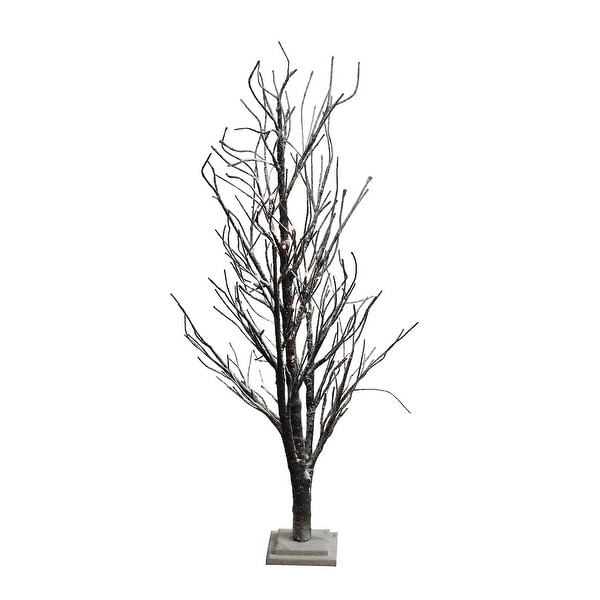 Overstock 4 White Lighted Christmas Cascade Twig Tree Outdoor Yard Art Decoration Clear Lights