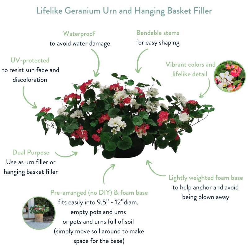 Faux Floral Urn Filler