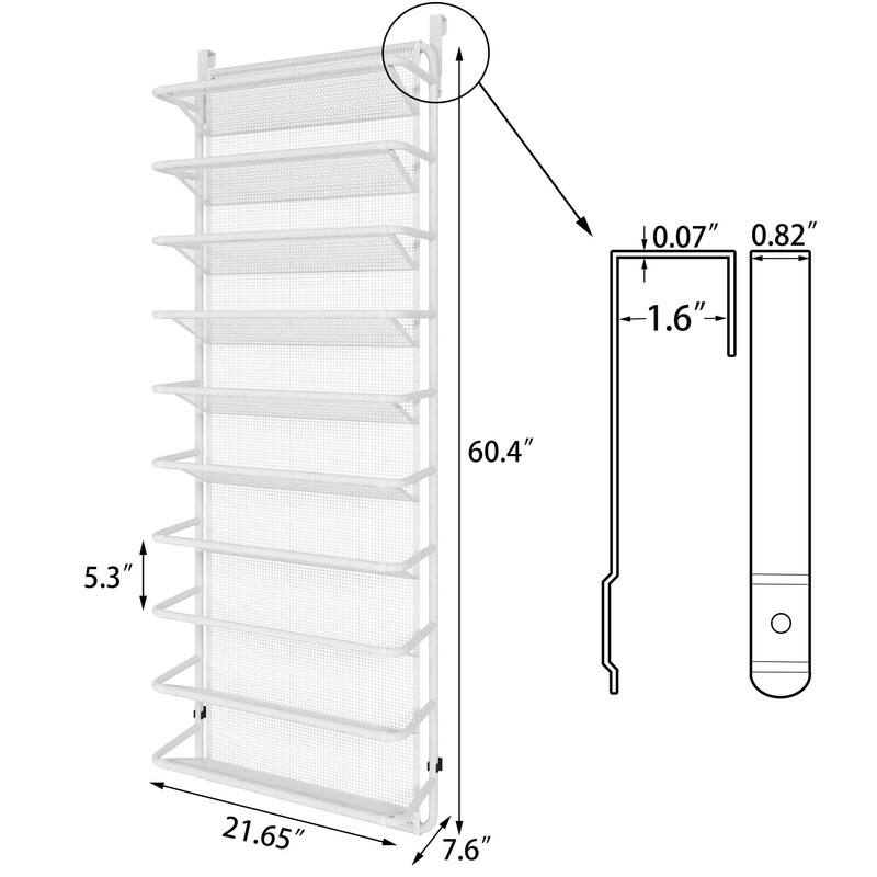 10 Tier Shoe Rack Over The Door Shoe Organizer