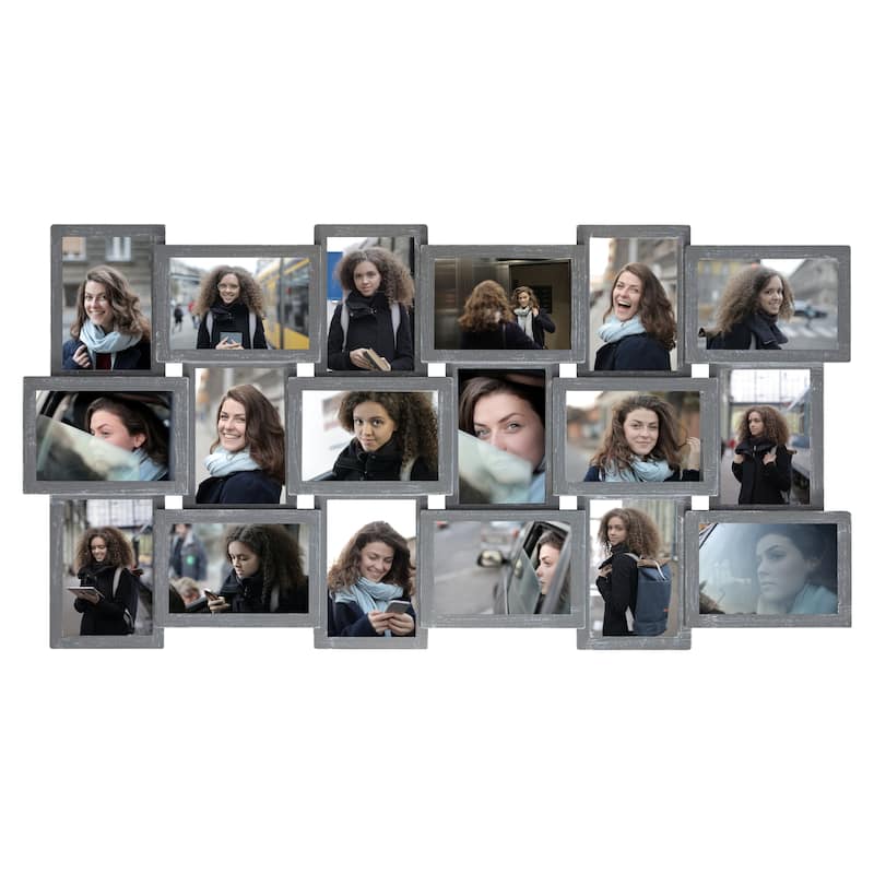 HELLO LAURA 18 Opening 4x6 Large Collage Picture Frame for Wall Decor