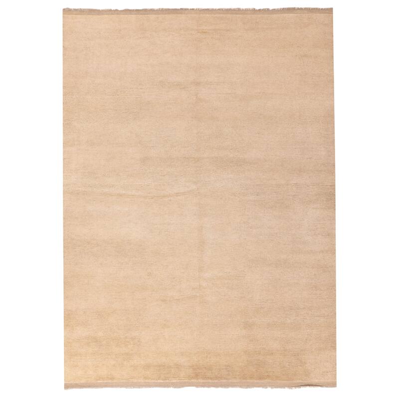 ECARPETGALLERY Hand-knotted Pak Finest Gabbeh Ivory Wool Rug - 9'3 x 12'5