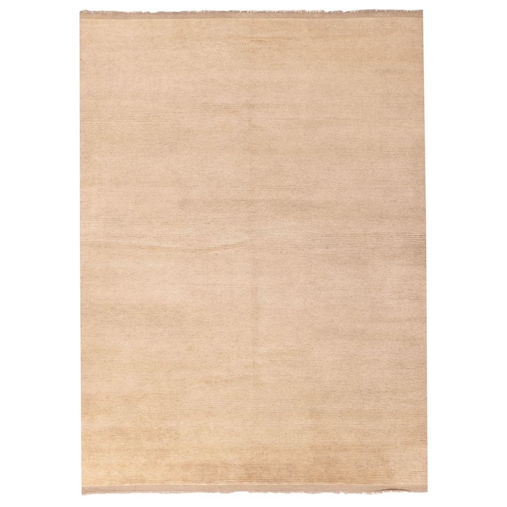 ECARPETGALLERY Hand-knotted Pak Finest Gabbeh Ivory Wool Rug - 9'3 x 12'5