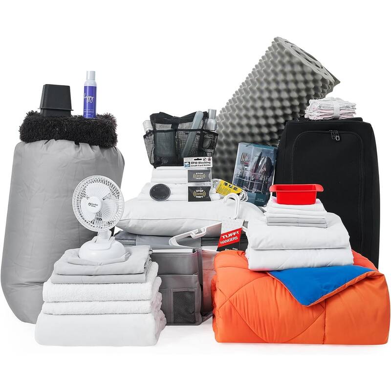 100% Complete - Twin XL Bedding & Dorm Essentials Kit