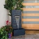 preview thumbnail 1 of 8, Alpine Corporation 32" Tall Cascading Stone Wall Fountain Decoration with LED Lights