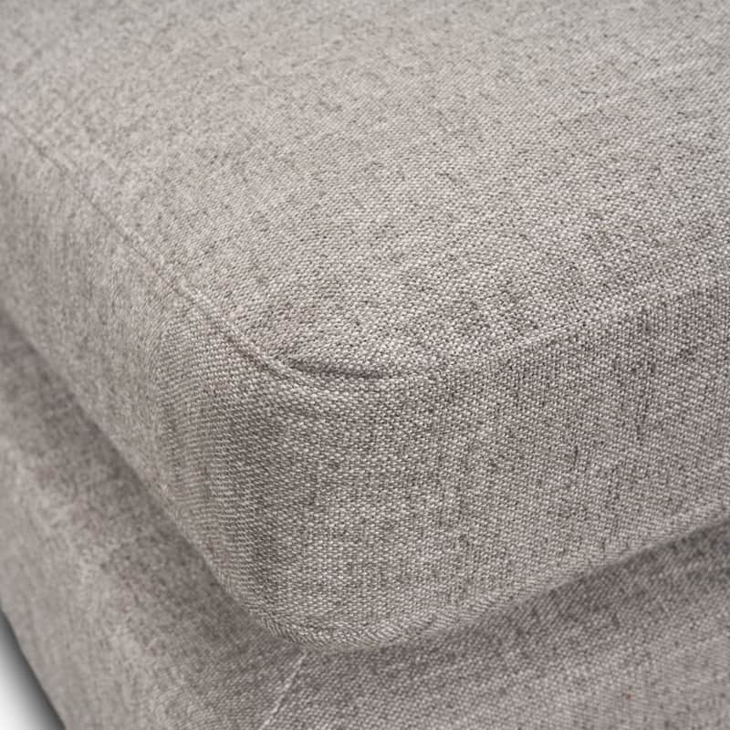 Halston Large Ottoman Light Gray Performance Fabric - 38.98 x38.98 x17.91 - 38.98 x38.98 x17.91