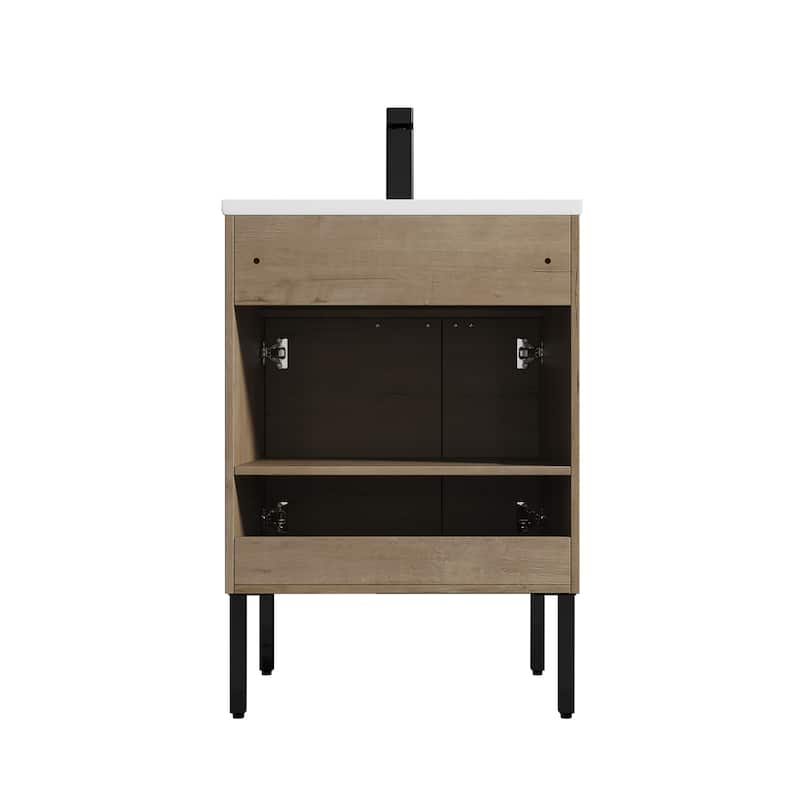Blossom Bari 24" Freestanding Wood Bathroom Vanity Cabinet with Sink