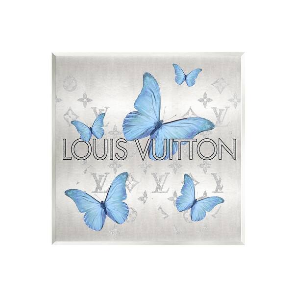 Stupell Blue Glam Butterflies Wall Plaque Art Design by Madeline Blake ...