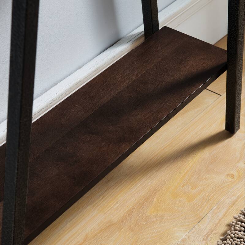 Leick Home Mixed Metal and Wood Hall Console Sofa Table