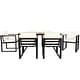 preview thumbnail 24 of 34, 7-Piece Outdoor Patio Steel Dining Set with Umbrella Hole and 6 Cushioned Armchairs