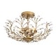 preview thumbnail 7 of 28, Flavia 4-light Crystal Beaded 9-Branch Semi-Flush Mount - 18 inches in diameter x 12 inches H