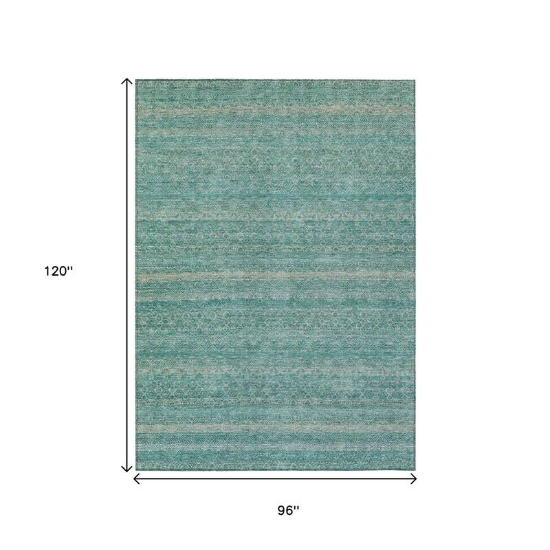 HomeRoots Striped Transitional Rectangle Outdoor Rug