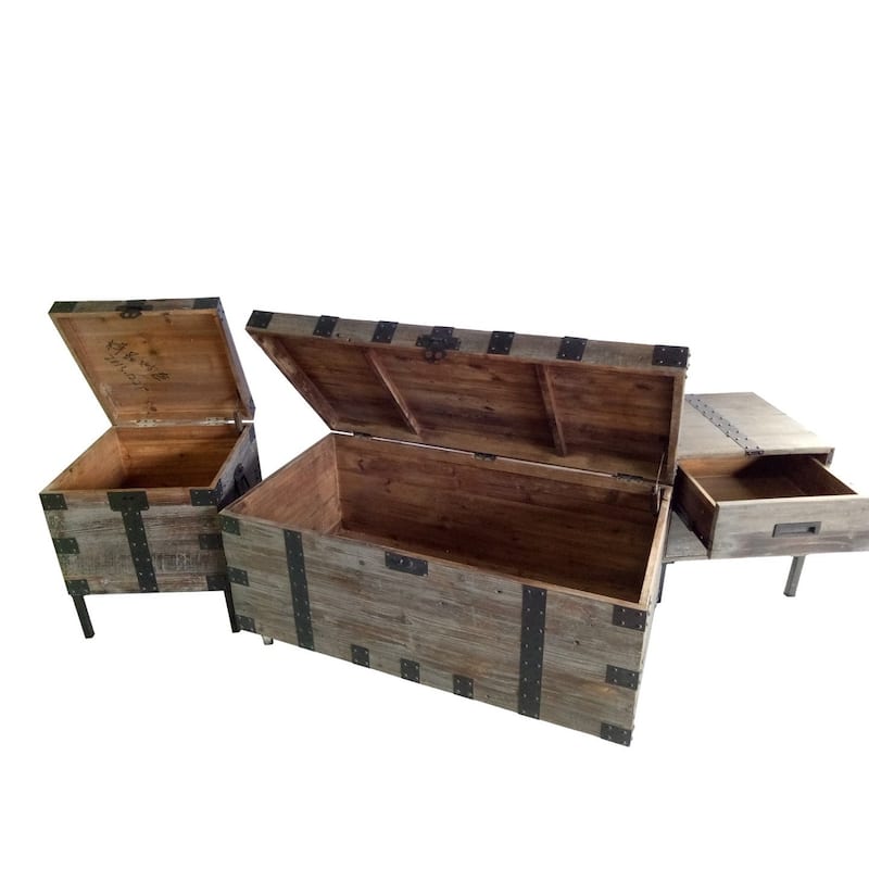 Reclaimed Wood Trunk Coffee Table On Sale Bed Bath & Beyond 38986228
