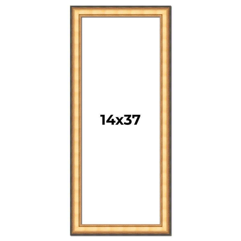 14x37 Frame Gold Plein Aire Solid Wood Picture Frame Width 2 Inches |