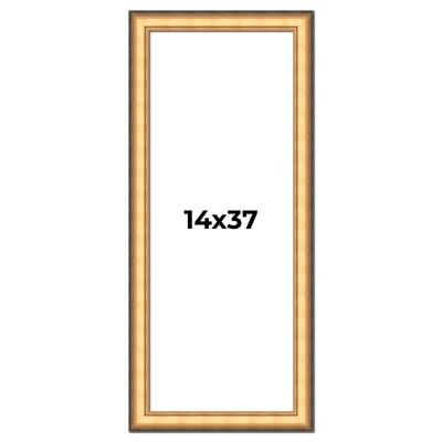 14x37 Frame Gold Plein Aire Solid Wood Picture Frame Width 2 Inches |